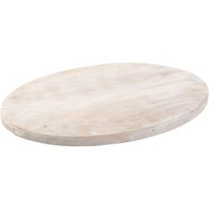 KALANKA-Assiette en Bois Clair Ovale 17x12cm Dessous de Plat décoration de Table Soucoupe Surface Lisse Bois véritable 10462 - Neuf