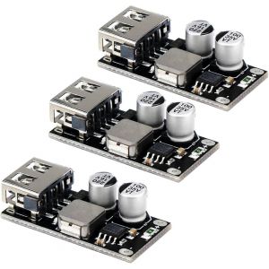ERYI-3Pcs Dc-Dc Buck Converter,Module Abaisseur Convertisseur Buck Usb,4.5-32V 12V 24V À 5V Qc 3.0 Module De Charge Régulateur De Tension D'Alimentation Carte De Transformateur De Tens - Neuf