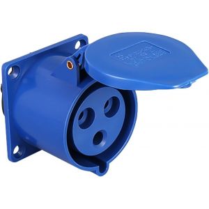Prise Femelle Industrielle et Prise M&acirc;le Industrielle 32A, 3 Broches 220&iquest;250V Monophas&eacute; 32 A IP44 &eacute;tanche Int&eacute;rieur/ext&eacute;rieur Bleu Industriel - Neuf
