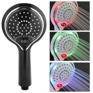 Pomme De Douche LED Pommeau à Main Avec Eclairage LED - 3 Couleurs - Neuf