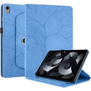 Coque Pour Ipad 11ème Génération 11 Pouces 2025 (A16), Ipad 10ème Génération 10.9 Pouces 2022 Étui Support Rotatif À 360 Degrés Pu Cuir Housse De Protection Avec Porte-Pencil Bleu - Neuf
