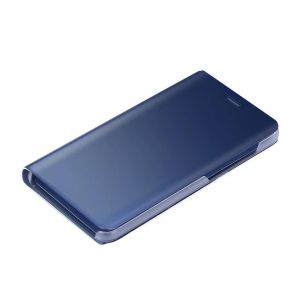Slim Touch Mirror Case Luxe Mirror View Flip Holder Stand Case Pour Huawei P10 Lite Bleu - Neuf