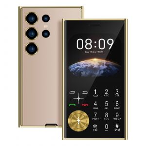 Téléphone portable à touches Écran 2,01 pouces Double SIM Style Line Dorée - Neuf