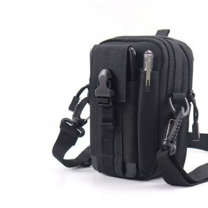Tactique-Pack De Taille-Noir Avec Bandoulière, Militaire Compact Sac De Taille Multifonctionnel Sac Banane Sacoche Pochette Pour Camping Randonnée, Du Vélo Escalade Et Voyage - Neuf
