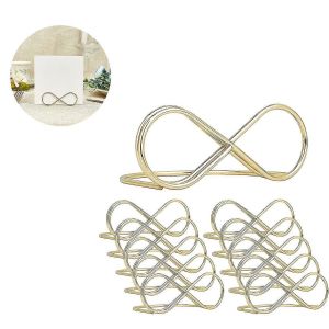 10pcs Gold Iron Message Clip Table Numro Holder Stand - Neuf
