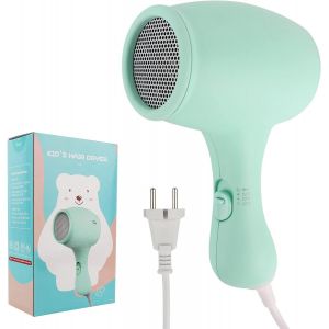 Mini S&egrave;che-Cheveux De Voyage - 3 R&eacute;glages De Temp&eacute;rature, Faible Bruit, Chaleur Douce, Portable - Pour Enfants Et Animaux Domestiques (Vert) - Neuf