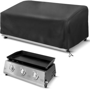 LORANKA-Housse de protection pour plancha 80 x 60 x 25 cm, housse imperm&eacute;able et r&eacute;sistante aux UV pour barbecue &agrave; gaz, cuisine ext&eacute;rieure, jardin, barbecue ext&eacute;rieur (noir) - Neuf