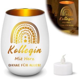 Kalanka-Photophore Avec Gravure, Cadeau D'adieu Pour Collègue, Changement D'emploi, Photophore Personnalisé, Cadeau D'adieu, Cadeau D'anniversaire, De Retraite, Cadeau De Remerciement Pour Collègues - Neuf