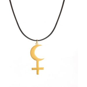 Trahoo-Collier Avec Symbole De La Lune Noire Lilith Pour Femme - Gothique Lilith - Déesse - Sceau Astrologique - Croissant De Lune - Pendentif Croix - Bijoux Wiccan - Cadeau Lucifer - Symbole Pour - Neuf