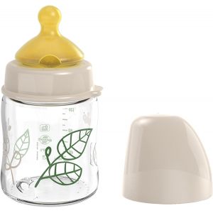 Kalanka-Nip Cherry Biberon &Agrave; Col Large En Verre, Avec T&eacute;tine En Caoutchouc Naturel, Anti-Colique, Taille S, D&egrave;s La Naissance, 120 Ml, Marron - Neuf