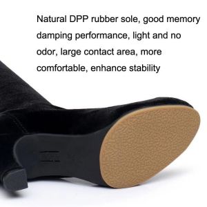 Chaussures De Danse Latine-Bottines À Talon Moyen En Velours Doux,Taille 41,Velours Noir Noir,41 - Neuf
