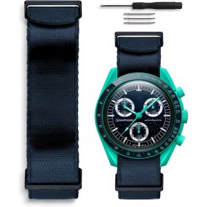 Kal-Bracelet De Montre Nato 20mm Compatible Avec Omega X Swatch Moonswatch - Neuf
