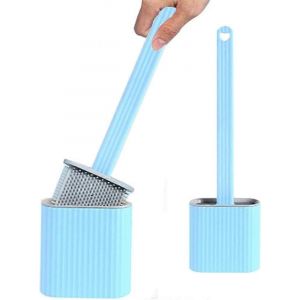 Set de brosses de toilette,brosse de toilette en silicone,brosse de toilette en silicone,ensemble de brosses de toilette,silicone,brosses de toilette et support sans perçage,brosses de toilette - Neuf