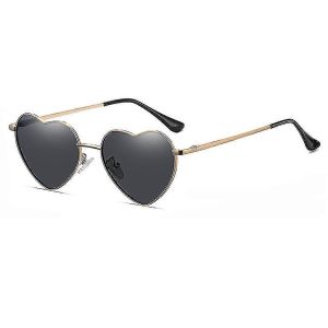 Coeur Lunettes De Soleil Femmes Cadre En Métal Polarisé Tendance Mignon En Forme De Coeur Lunettes De Soleil Uv400 Protection - Neuf