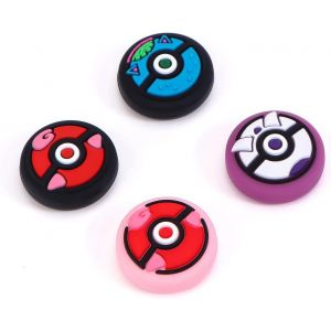 Joystick Cap for Switch,Analog Caps for Switch Buttons,Cover for Joystick Silicone Stick Caps Compatible with Switch Lite & Switch OLED Joy Con,Pink and Purple - Neuf