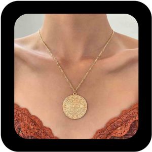 Collier Ras Du Cou Punk T&ecirc;te De Mort Collier Cou En M&eacute;tal Dor&eacute; Colliers M&eacute;daillon Azt&egrave;que Colliers Chaine T&ecirc;te De Mort Pirate Ras Du Cou Jack Sparrow Bijoux - Neuf