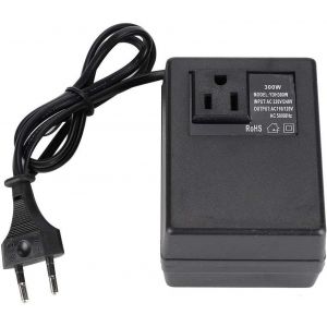 JEXNOVASHOP-Convertisseur de Prise UE, Adaptateur de Prise de Voyage, convertisseur de Tension de transformateur de Puissance Noir 300W AC 220V &agrave; 110V Adaptateur de Prise UE(UE) - Neuf