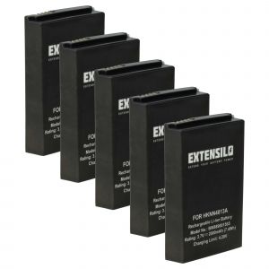 EXTENSILO 5x Batterie compatible avec Motorola Rival A455 radio talkie-walkie (2000mAh, 3,7V, Li-polym&egrave;re) - Neuf