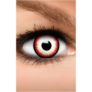 Lentilles De Contact Blanches U2013 Effet Undead Zombie, Sans Correction, Journali&egrave;res, 1 Paire (2 Pcs) U2013 Id&eacute;ales Pour Les Soir&eacute;es Et D&eacute;guisements - Neuf