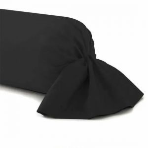 Taie De Travers - Dublanc - 85x185 Cm - Noir - 100% Coton - Fixation Des Couleurs - Neuf