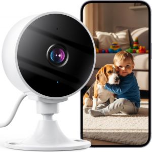 KALANKA-Cam&eacute;ra Surveillance WiFi Int&eacute;rieure 2K 3MP, Moniteur B&eacute;b&eacute; et Animaux, Audio Bidirectionnel, Vision Nocturne, D&eacute;tection Mouvement et Son, Compatible Alexa et Google Assistant, 2,4GHz - Neuf