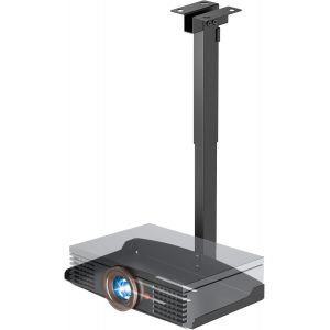 MEVRONISSHOP-Support pour Projecteur Videoprojecteur Plafond - R&eacute;glable en Hauteur Support Videoprojecteur Mural,Installation sans Per&ccedil;age,Gestion Cach&eacute;e des C&acirc;bles,Supporte Jusqu'&agrave; 10 Kg,Noir - Neuf