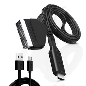 Adaptateur Péritel Vers Hdmi 1080p - Convertisseur Péritel Vers Hdmi - Compatible Avec Hdtv Stb Vhs Xbox Ps3 Sky Dvd Blu-Ray Etc - Neuf