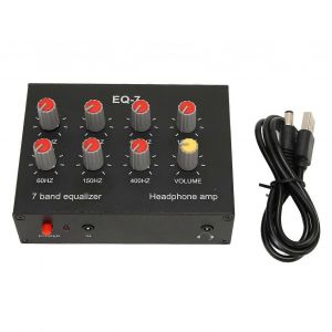 Égaliseur de son 7 bandes Entrée de sortie RCA Réglage des basses élevées 12dB Égaliseur numérique à deux canaux - Neuf