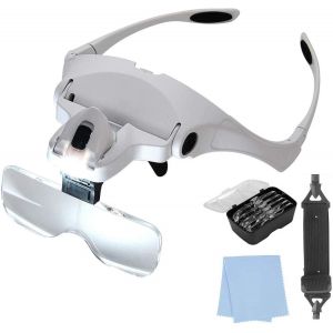 Fabur-Lunettes Led Avec Loupe. 5 Dioptries Interchangeables, Trooper - Neuf