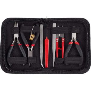 Kit Outil Bijoux 8pcs Trousse &Agrave; Outils Pour La Fabrication De Bijoux Pinces &Agrave; Bijoux Outils De Cr&eacute;ation &Agrave; Bijoux Avec Pincettes Ciseaux Outils De R&eacute;paration De Bijoux Pour Artisanat - Neuf