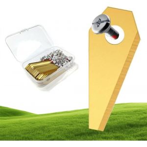 MEVRONISSHOP-Lame tondeuse,36 Comprim&eacute;s Tondeuse Robot Gazon,Lame Robot Tondeuse,Avec Vis Adapt&eacute;es,Lames en Acier Inoxydable Plaqu&eacute; Titane,Lame Rechange Tondeuse Robots Universels de D&eacute;sherbage de Gr - Neuf