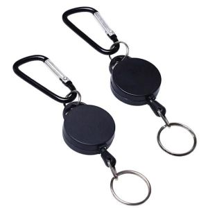 2-pack extensible yo-yo porte-clés avec mousqueton Noir - Neuf