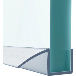 Joint De Douche,Protection Contre Les &Eacute;claboussures,D&eacute;flecteur D'eau Avec L&egrave;vre D'&eacute;tanch&eacute;it&eacute;,Pour Toutes Les Portes De Douche,Douche,Baignoire (Transparent 1 M,Pour 8 &Agrave; 10 Mm) - Neuf