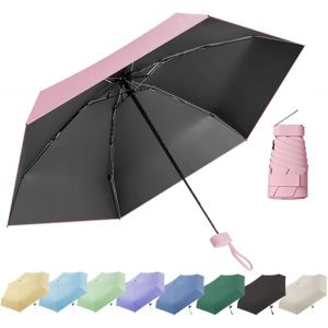 Tzf-Mini Parapluie Compact Anti-Uv Upf50+, Ultral&eacute;ger 245g, Protection Solaire &Eacute;l&eacute;gante, Parapluie Pliant Portable Voyage, Parapluie Pliant De Voyage Mini Coupe - Vent - Neuf