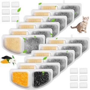 Kalanka-Lot De 12 Filtres &Agrave; Eau Pour Chat Oneisall Hm-02 (Mod&egrave;le) Ultra Silencieux De 2,5 L Pour Fontaine &Agrave; Eau Pour Chat, Contient 12 Filtres Pour Fontaine &Agrave; Eau Et 12 &Eacute;ponges Pour Pompe - Neuf