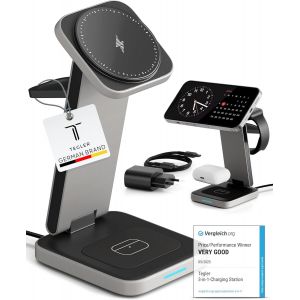 Chargeur Induction Iphone &iquest; Station De Charge Apple 3 En 1, Station Recharge Rapide 20W En Aluminium Premium, Support 3 En 1 Pour Iphone, Apple Watch Et Airpods - Neuf