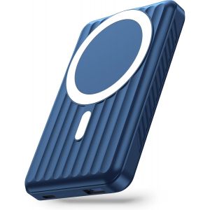 Kal-Batterie Externe Magnétique, Power Bank 5000mah, Magnétique Sans Fil Charge Rapide Pd 22.5 W Avec Écran Led Type-C Mag-Safe Batterie Compatible Avec Iphone 15/14/13/12 Series - Neuf