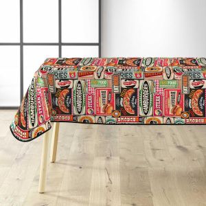 ERYI-Nappe Rectangle (140 X 240 Cm) Americano, Pvc Imprimé - Neuf