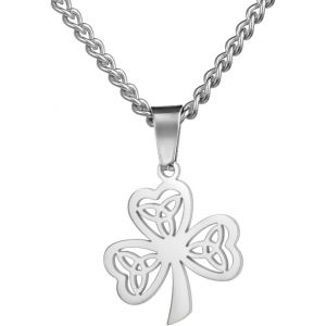 Tianyi-Collier Tr&egrave;fle Irlandais Avec Pendentif Trinit&eacute; Celtique Tr&egrave;fle &Agrave; Trois Feuilles - Bijou Celtique Porte-Bonheur Pour La Saint-Patrick - Accessoire Pour Femme - Neuf