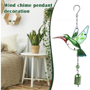 Carillon &Eacute;olien Int&eacute;rieur/Ext&eacute;rieur Fait Main En Forme De Colibri - D&eacute;corations De F&ecirc;te D'anniversaire, Cadeaux De No&euml;l, Festival, D&eacute;coration De Jardin (Colibri) - Neuf