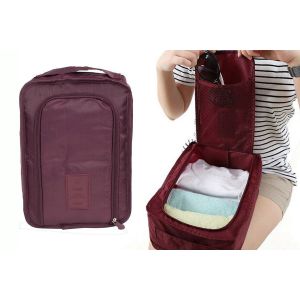 Sac De Rangement Pour Chaussures De Voyage R&eacute;sistant &Agrave; L'eau - Rouge Bordeaux - Neuf