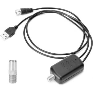 Amplificateur D'antenne HDTV, HD TV Booster activateur de Signal r&eacute;partiteur d'antenne num&eacute;rique Puissant amplifi&eacute; int&eacute;rieur r&eacute;ception am&eacute;lior&eacute;e pour Obtenir Plus canaux Effacer Les canaux pix&eacute;lis&eacute;s - Neuf