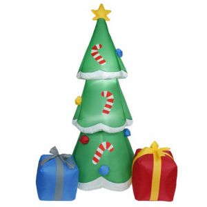 Hjlian Sapin De Noel Gonflable De 1,8 M Avec Eclairage Led Integre, Modele Gonflable De Noel, Decoration Exterieure Pour Jardin Et Cour - Neuf