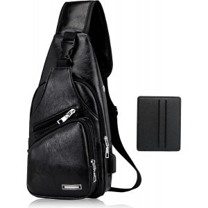 nzqaf-Sac Homme Bandouliere Sacoche BandoulièRe Sacoche Homme Bandouliere Sac De Poitrine Sac BandoulièRe Homme Cuir Sacoche Bandouliere Homme De Poitrine Homme Petit Sac BandoulièRe Homme - Neuf