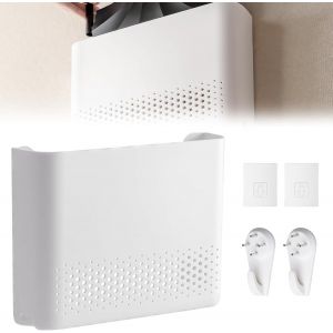 CAUC-Bo&icirc;te de rangement pour routeur WiFi : bo&icirc;te de routeur, support de routeur sans fil ABS, bo&icirc;te de rangement murale, bo&icirc;te de rangement WiFi murale, bo&icirc;te de rangement pour c&acirc;ble de routeur - Neuf