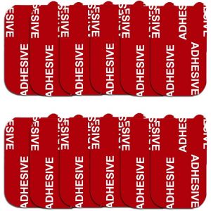Lot de 12 adh&eacute;sifs rectangulaires de rechange pour tableau de bord de voiture, support de t&eacute;l&eacute;phone, pi&egrave;ces autocollantes double face (rouge) - Neuf