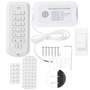 Kit de controle d'acces sans fil 2,4 GHz avec bouton d'ouverture de porte en verre et prise americaine 110-240 V - Neuf