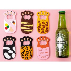 6 Pcs Mignon De Bande Dessinée De Chat Patte Magnétique De La Bière Ouvre-Bouteille Pour La Maison Cuisine-Bar (Pattes De Chat) - Neuf