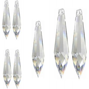 Mevronisshop-Prisme De Glace Pendentif,7pcs Rainbow Crystal,Cristal &Agrave; Suspendre,Prismes De Lustre En Cristal,Pour Rideau Lampe Vase Jardin F&ecirc;te No&euml;l Mariage D&eacute;cor,Pour Chambre &Agrave; Coucher, Salon, Fen&ecirc;t - Neuf