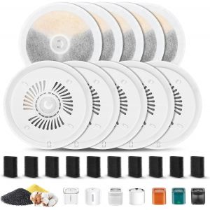 Chenquansarl-Lot De 10 Filtres De Fontaine À Eau Pour Chat, Filtres De Rechange Pour Fontaine À Eau Avec 10 Filtres Éponges, Filtre À Charbon Actif Pour Fontaines À Chat - Neuf
